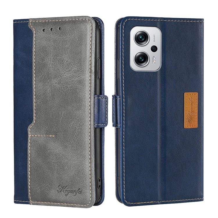 For Xiaomi Redmi Note 11T Pro/Redmi Note 11T Pro+ 5G Contrast Color Side Buckle Leather Phone Case