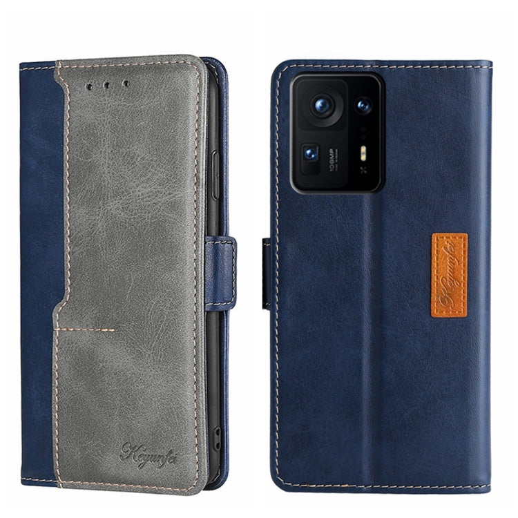 For Xiaomi Mix 4 Contrast Color Side Buckle Leather Phone Case