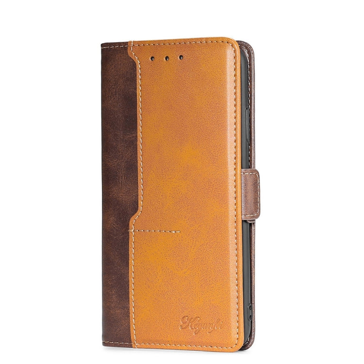 For OnePlus Ace Racing Contrast Color Side Buckle Leather Phone Case