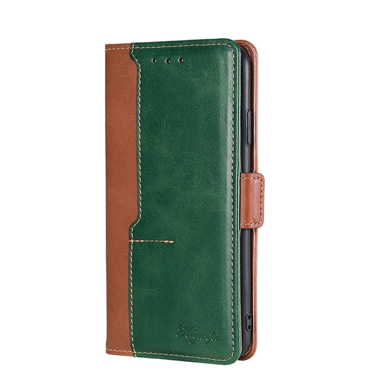 For ZTE Axon 30 Pro Contrast Color Side Buckle Leather Phone Case