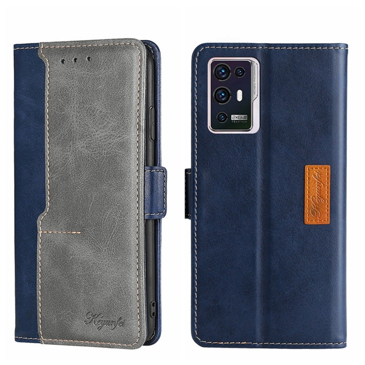 For ZTE Axon 30 Pro Contrast Color Side Buckle Leather Phone Case