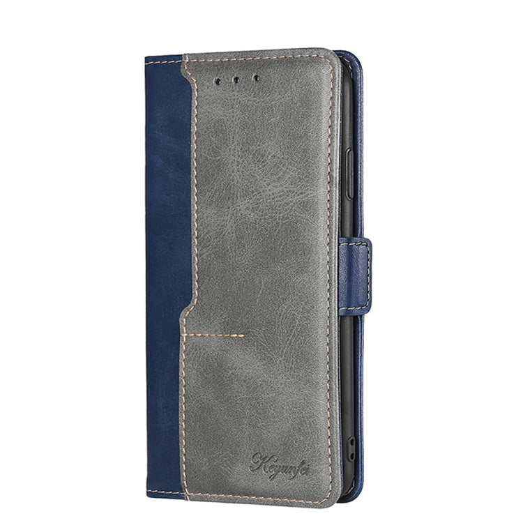 For ZTE Libero 5G Contrast Color Side Buckle Leather Phone Case