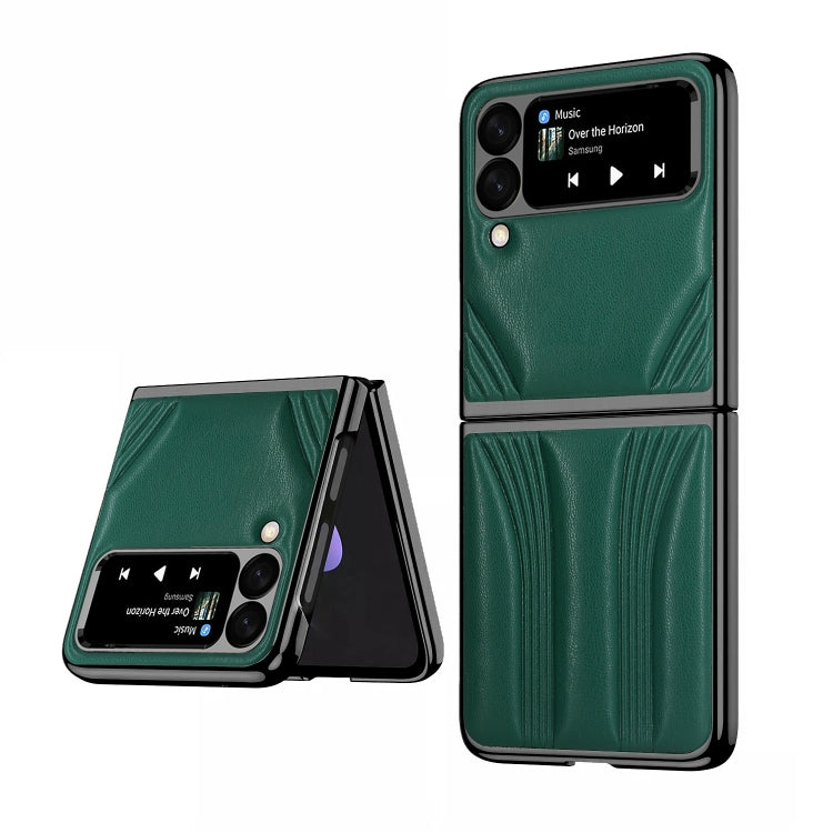 For Samsung Galaxy Z Flip3 5G GKK Car Design PC+ Leather Texture Phone Case