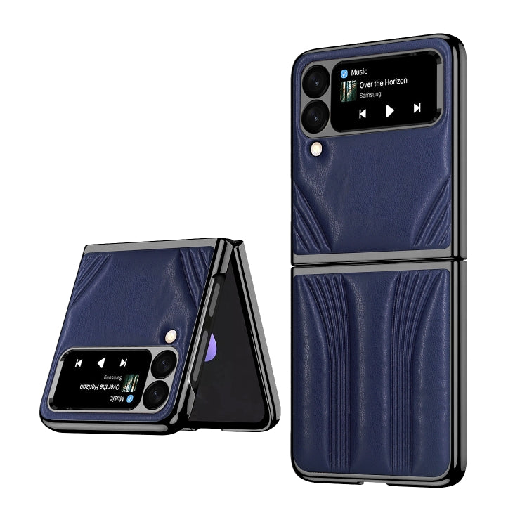 For Samsung Galaxy Z Flip3 5G GKK Car Design PC+ Leather Texture Phone Case