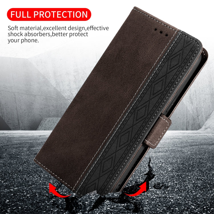 For iPhone 14 Pro Max Stitching Magnetic RFID Leather Case