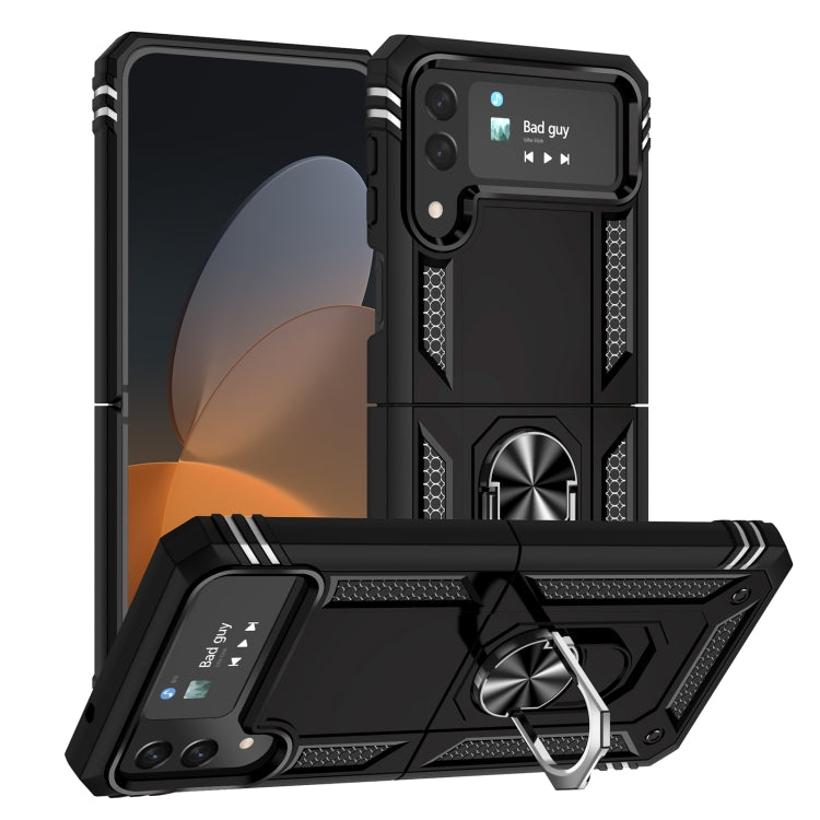 For Samsung Galaxy Z Flip4 Shockproof TPU + PC Protective Case with 360 Degree Rotating Holder