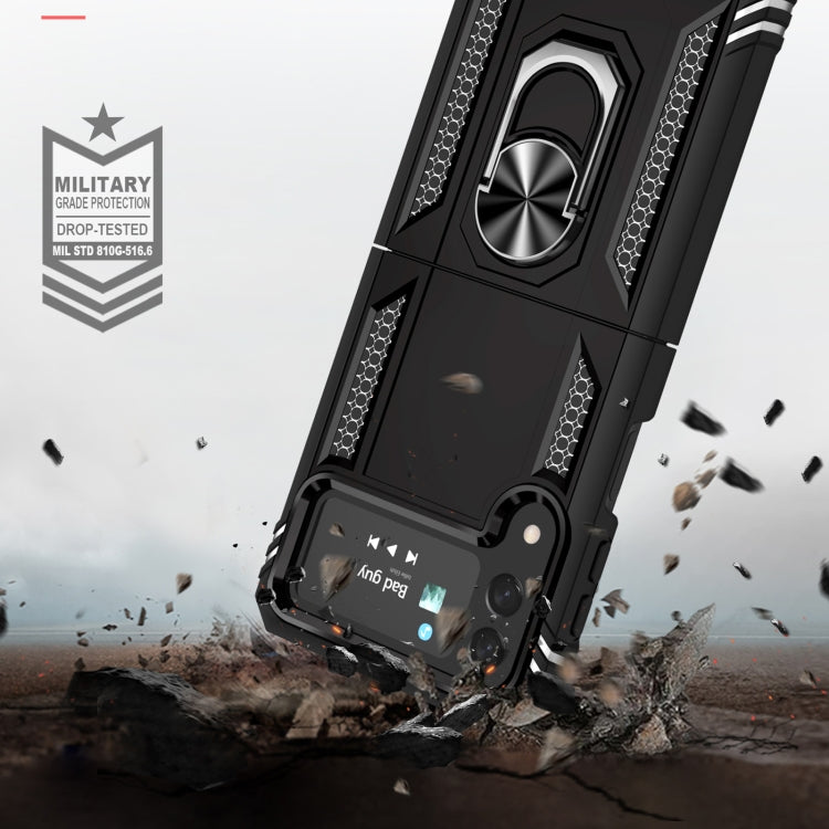 For Samsung Galaxy Z Flip4 Shockproof TPU + PC Protective Case with 360 Degree Rotating Holder