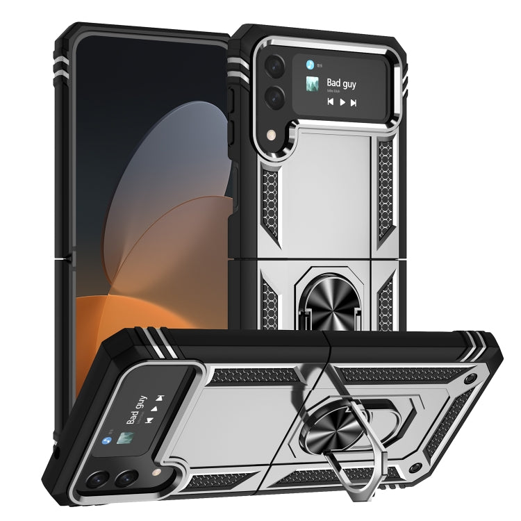 For Samsung Galaxy Z Flip4 Shockproof TPU + PC Protective Case with 360 Degree Rotating Holder