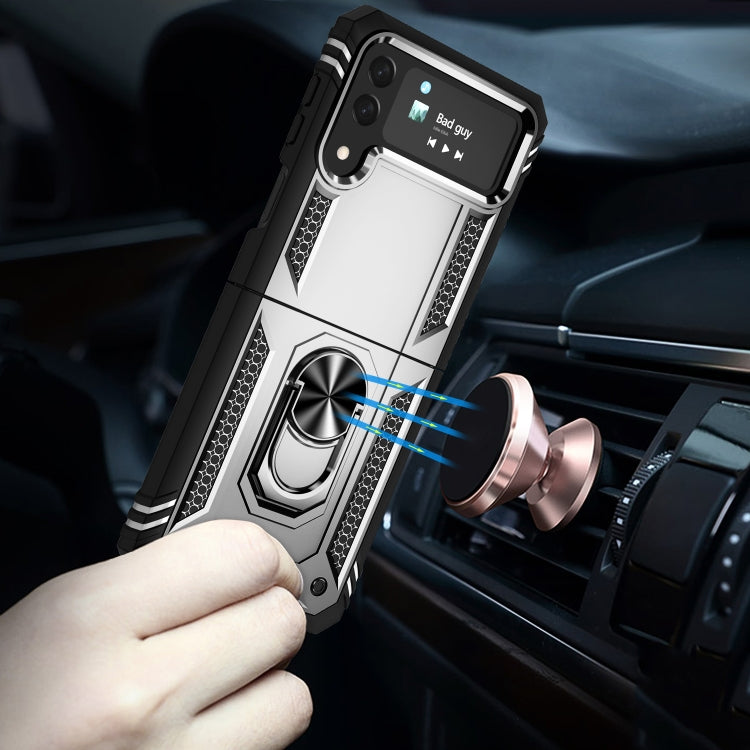 For Samsung Galaxy Z Flip4 Shockproof TPU + PC Protective Case with 360 Degree Rotating Holder
