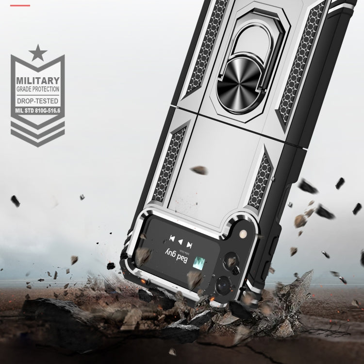 For Samsung Galaxy Z Flip4 Shockproof TPU + PC Protective Case with 360 Degree Rotating Holder