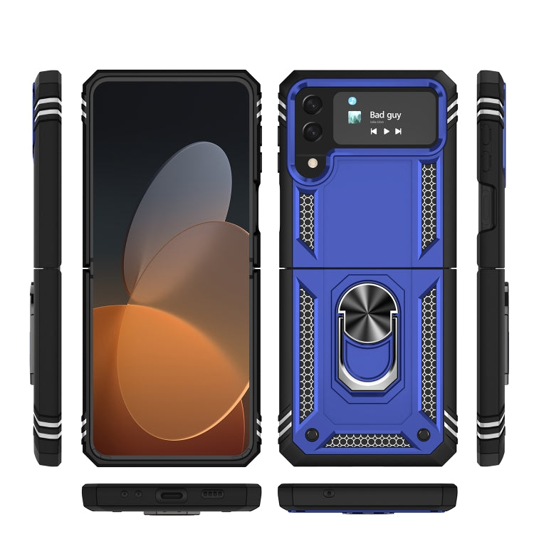 For Samsung Galaxy Z Flip4 Shockproof TPU + PC Protective Case with 360 Degree Rotating Holder