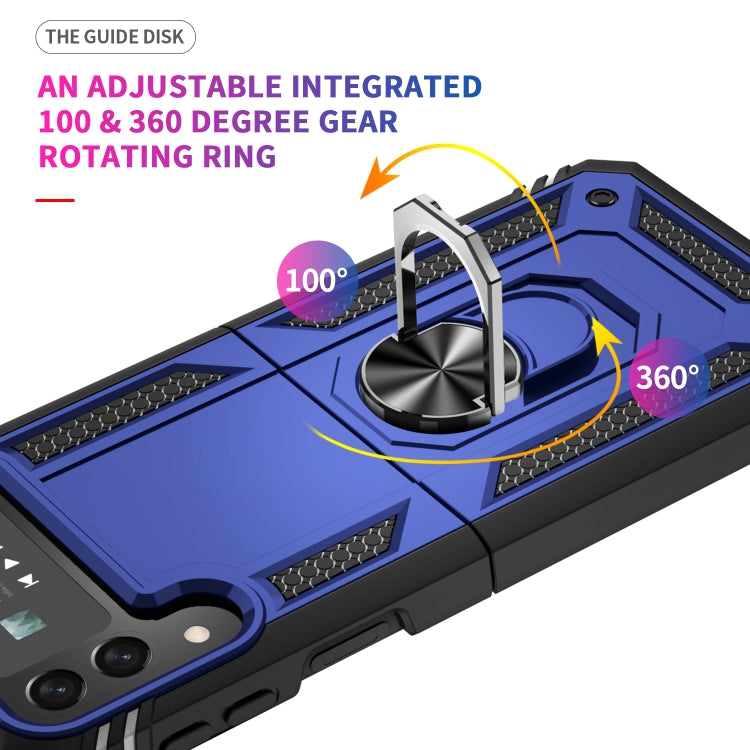 For Samsung Galaxy Z Flip4 Shockproof TPU + PC Protective Case with 360 Degree Rotating Holder