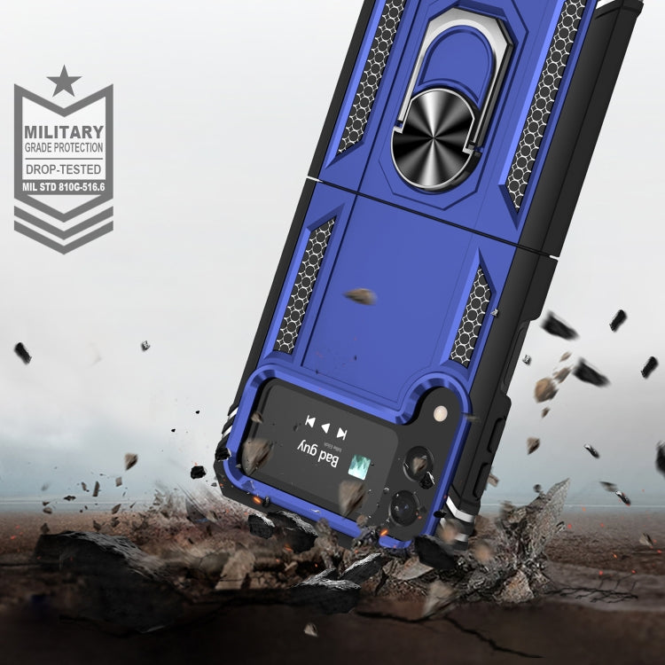 For Samsung Galaxy Z Flip4 Shockproof TPU + PC Protective Case with 360 Degree Rotating Holder