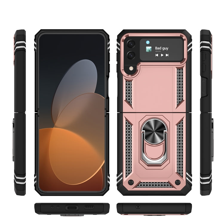 For Samsung Galaxy Z Flip4 Shockproof TPU + PC Protective Case with 360 Degree Rotating Holder