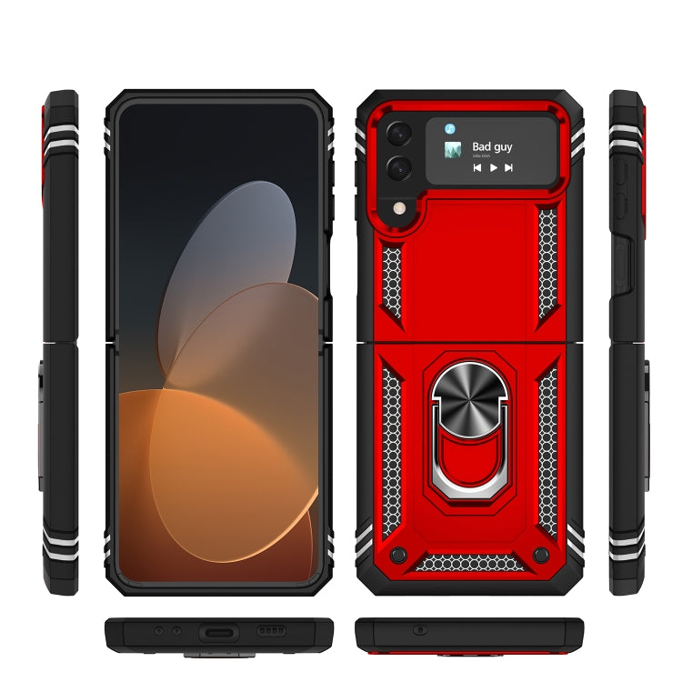 For Samsung Galaxy Z Flip4 Shockproof TPU + PC Protective Case with 360 Degree Rotating Holder