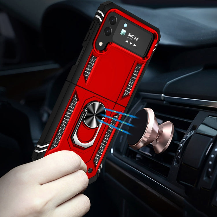 For Samsung Galaxy Z Flip4 Shockproof TPU + PC Protective Case with 360 Degree Rotating Holder