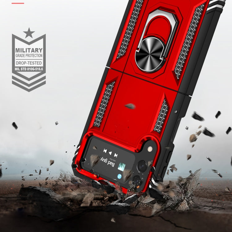 For Samsung Galaxy Z Flip4 Shockproof TPU + PC Protective Case with 360 Degree Rotating Holder