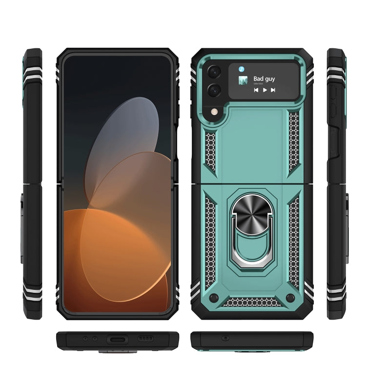 For Samsung Galaxy Z Flip4 Shockproof TPU + PC Protective Case with 360 Degree Rotating Holder