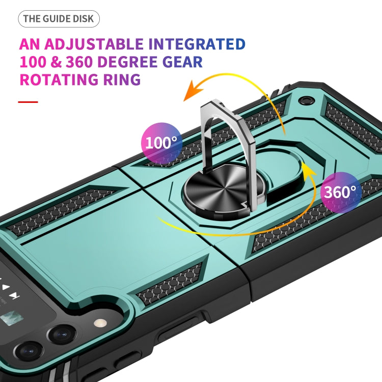 For Samsung Galaxy Z Flip4 Shockproof TPU + PC Protective Case with 360 Degree Rotating Holder