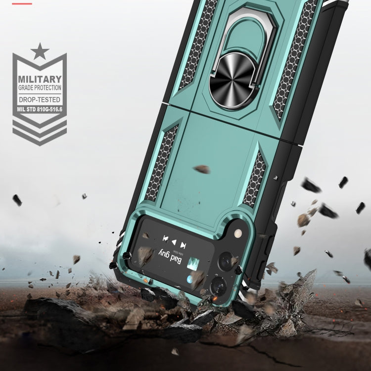 For Samsung Galaxy Z Flip4 Shockproof TPU + PC Protective Case with 360 Degree Rotating Holder