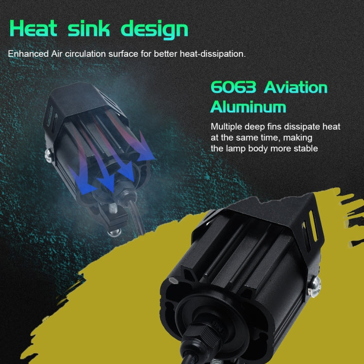 S8 Motorcycle Rearview Mirror LED Strobe Spotlight