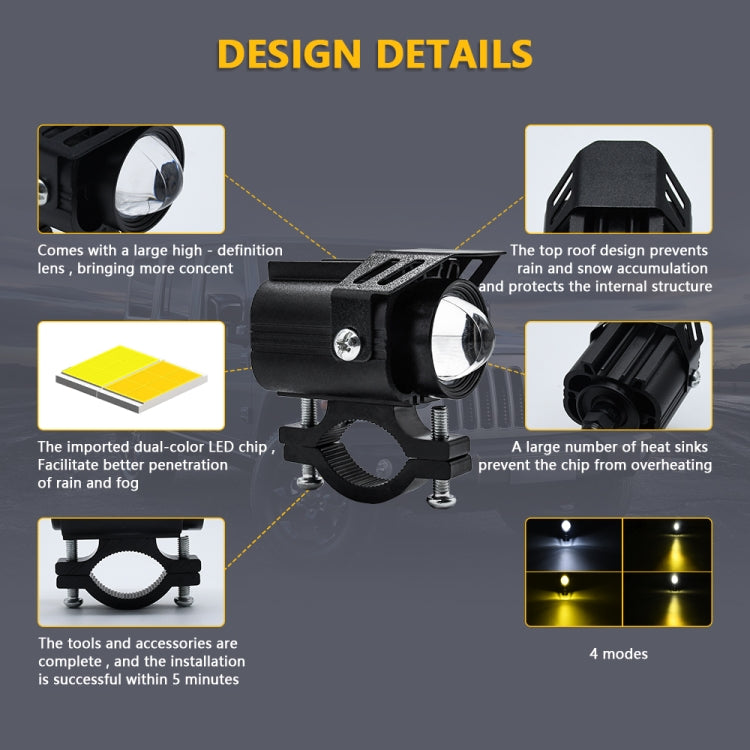 S8 Motorcycle Rearview Mirror LED Strobe Spotlight