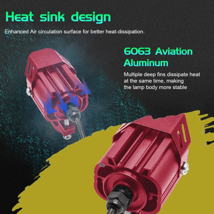 S8 Motorcycle Rearview Mirror LED Strobe Spotlight