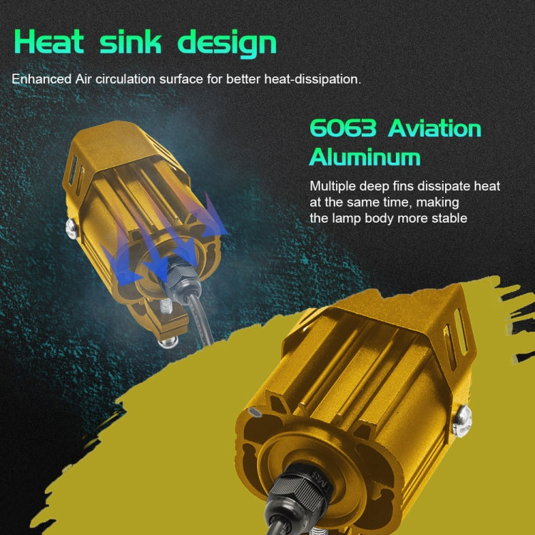 S8 Motorcycle Rearview Mirror LED Strobe Spotlight