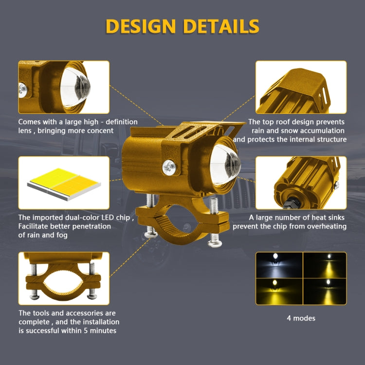 S8 Motorcycle Rearview Mirror LED Strobe Spotlight