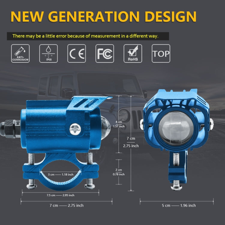 S8 Motorcycle Rearview Mirror LED Strobe Spotlight