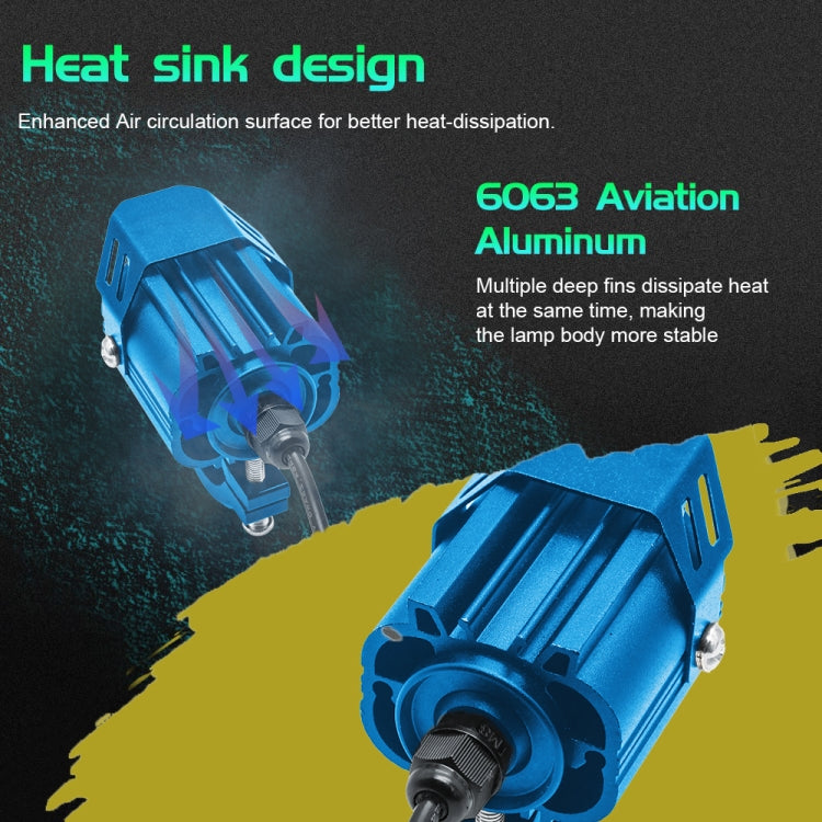 S8 Motorcycle Rearview Mirror LED Strobe Spotlight