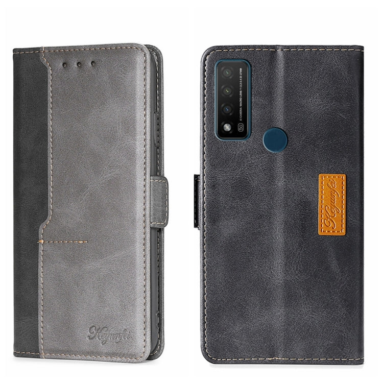 For TCL 20 R 5G/Bremen/20 AX 5G Contrast Color Side Buckle Leather Phone Case
