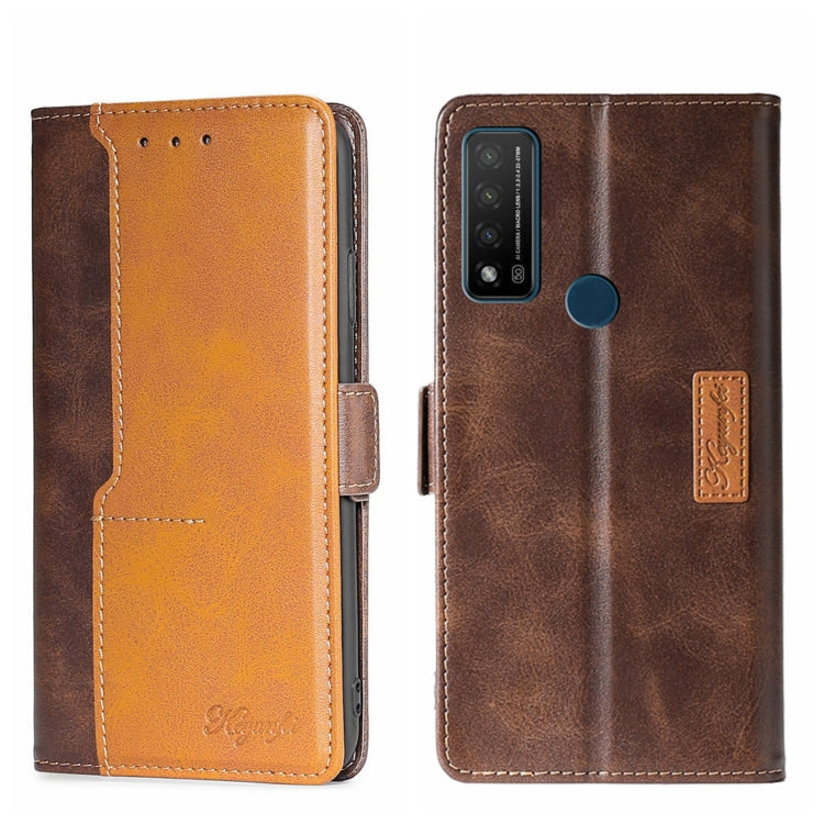 For TCL 20 R 5G/Bremen/20 AX 5G Contrast Color Side Buckle Leather Phone Case
