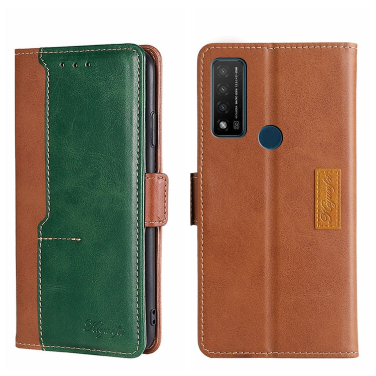For TCL 20 R 5G/Bremen/20 AX 5G Contrast Color Side Buckle Leather Phone Case