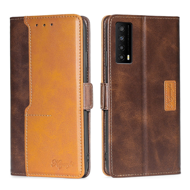 For TCL Stylus 5G Contrast Color Side Buckle Leather Phone Case