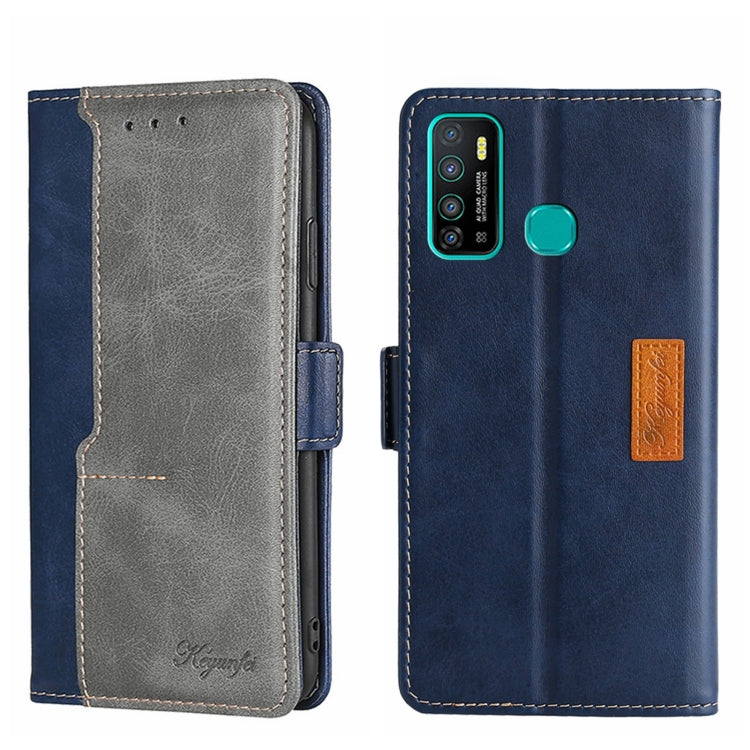 For Infinix Hot 9/Note 7 Lite X655C Contrast Color Side Buckle Leather Phone Case