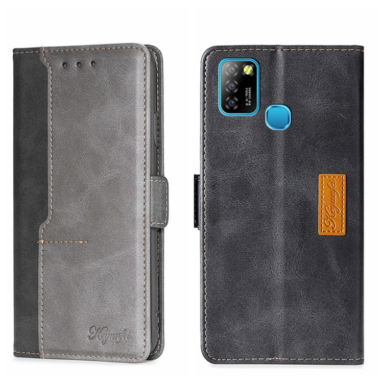 For Infinix Hot 10 Lite/Smart 5 X657 Contrast Color Side Buckle Leather Phone Case