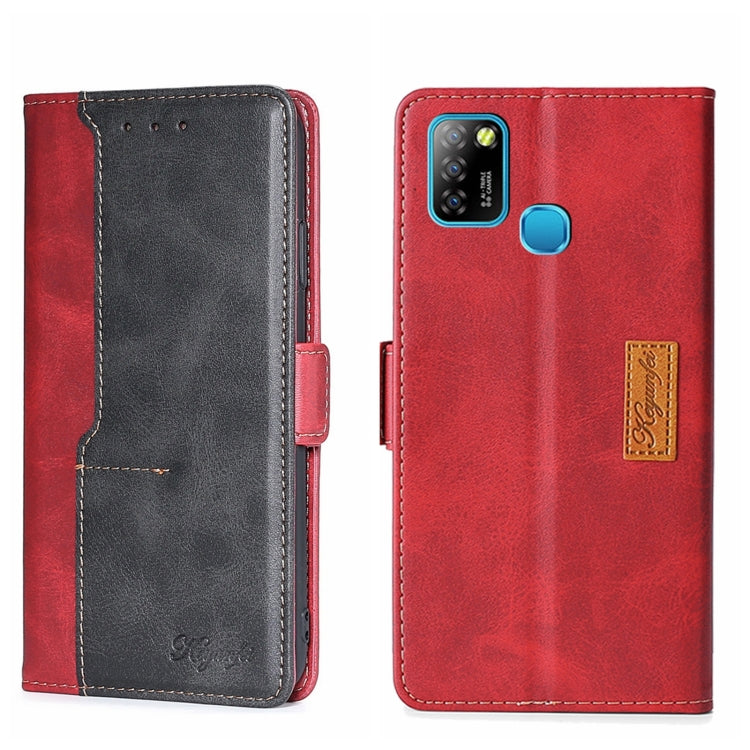 For Infinix Hot 10 Lite/Smart 5 X657 Contrast Color Side Buckle Leather Phone Case