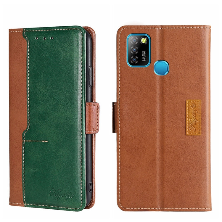 For Infinix Hot 10 Lite/Smart 5 X657 Contrast Color Side Buckle Leather Phone Case