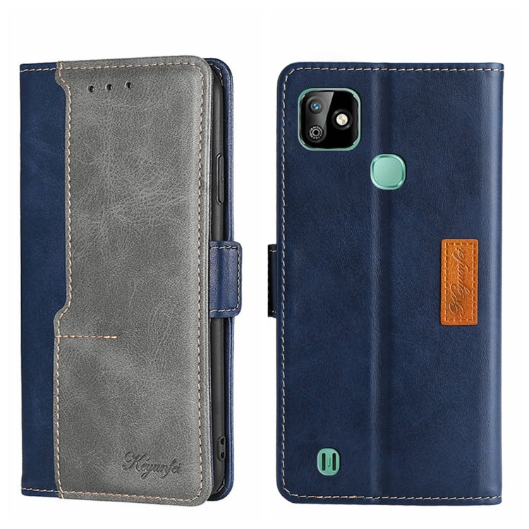 For Infinix Smart HD 2021 X612 Contrast Color Side Buckle Leather Phone Case