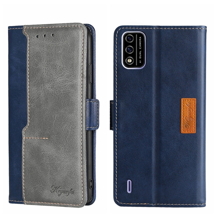 For Itel A48 Contrast Color Side Buckle Leather Phone Case