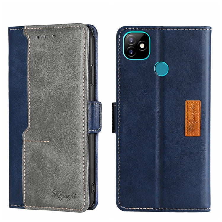 For Itel Vision 1 Contrast Color Side Buckle Leather Phone Case