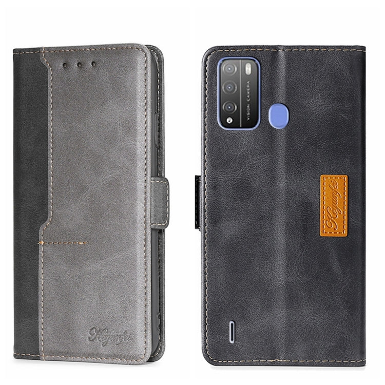 For Itel Vision 1 Pro Contrast Color Side Buckle Leather Phone Case