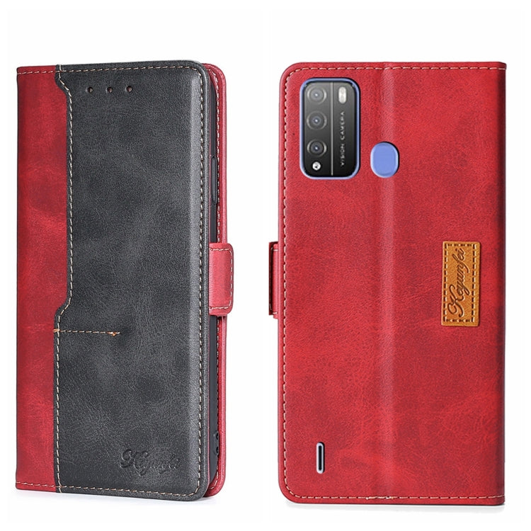 For Itel Vision 1 Pro Contrast Color Side Buckle Leather Phone Case
