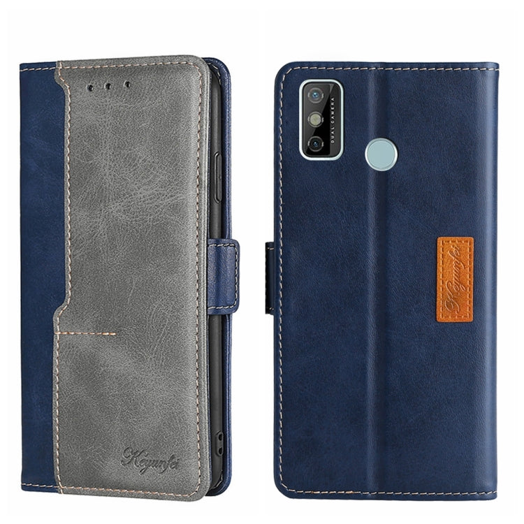 For Tecno Spark 6 GO Contrast Color Side Buckle Leather Phone Case