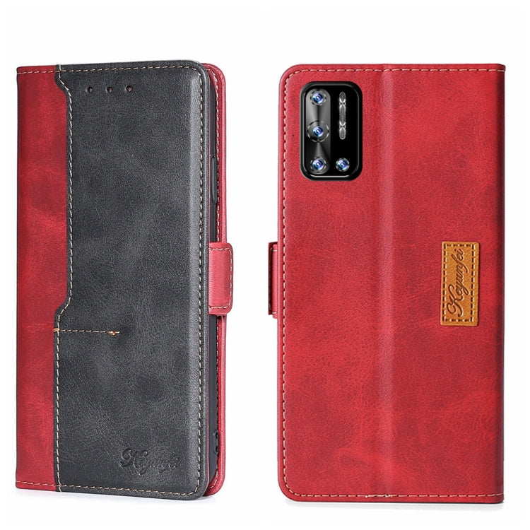 For Doogee N40 Pro Contrast Color Side Buckle Leather Phone Case
