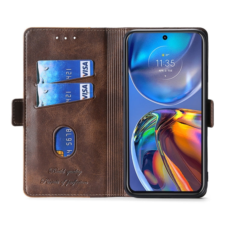 For Doogee N40 Pro Contrast Color Side Buckle Leather Phone Case