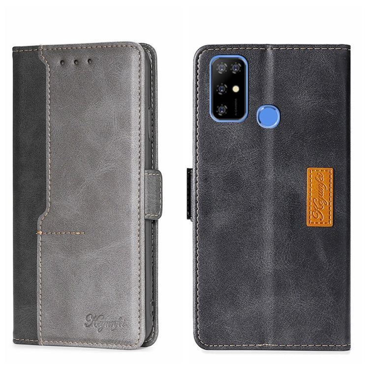 For Doogee X96 Pro Contrast Color Side Buckle Leather Phone Case