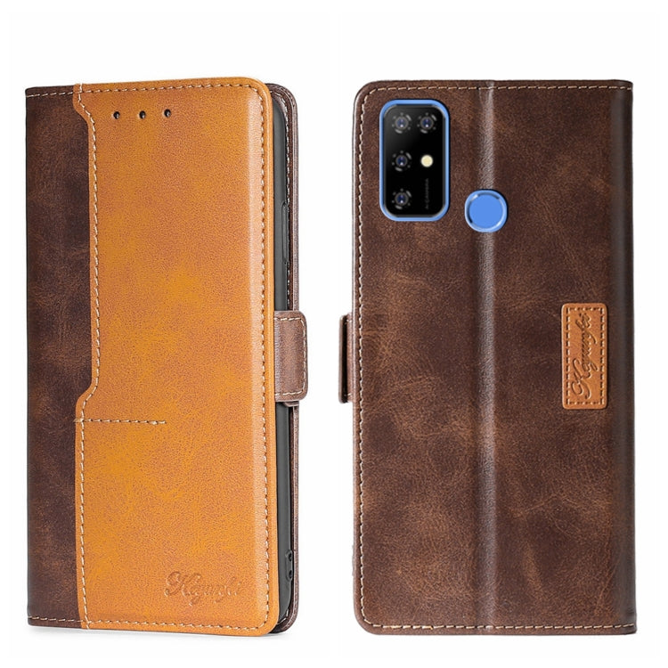 For Doogee X96 Pro Contrast Color Side Buckle Leather Phone Case