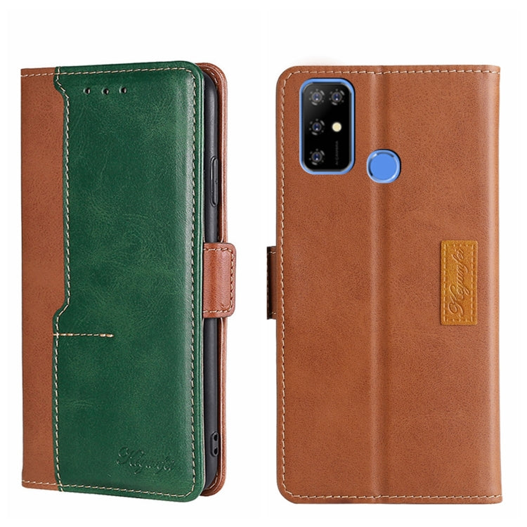For Doogee X96 Pro Contrast Color Side Buckle Leather Phone Case